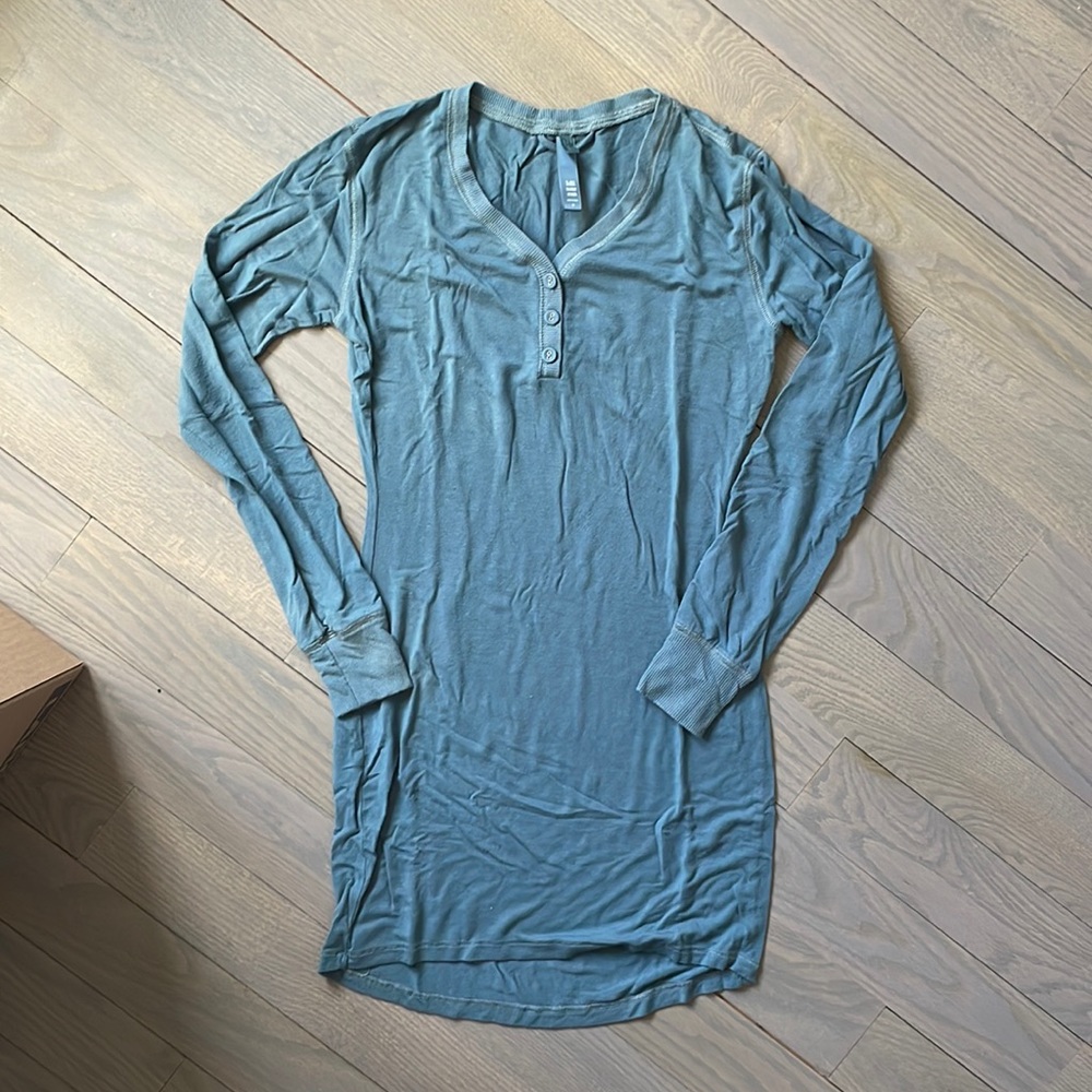 SKIMS Sleep Henley Shirt